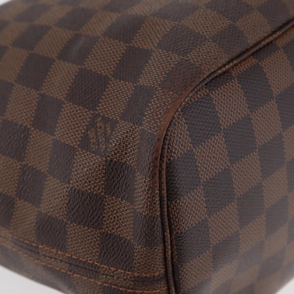 LOUIS VUITTON Damier Azur Neverfull MM Tote Bag N41605 LV Auth 177742