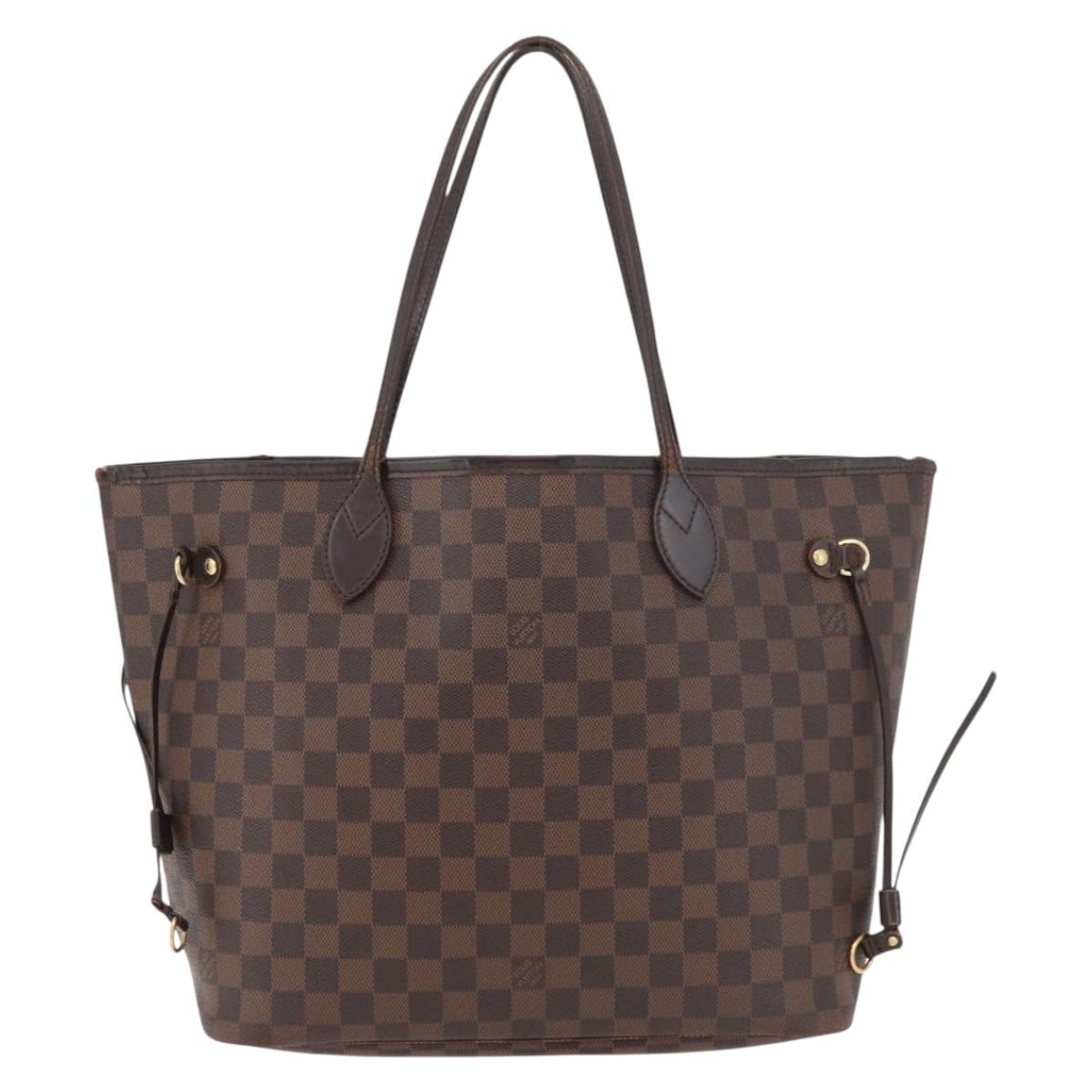 LOUIS VUITTON Damier Azur Neverfull MM Tote Bag N41605 LV Auth 177742