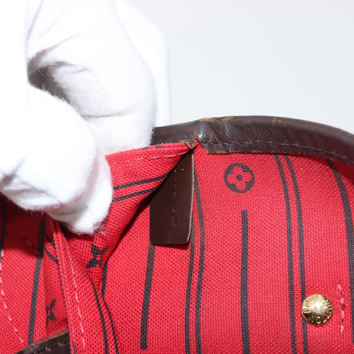 LOUIS VUITTON Damier Azur Neverfull MM Tote Bag N41605 LV Auth 177742