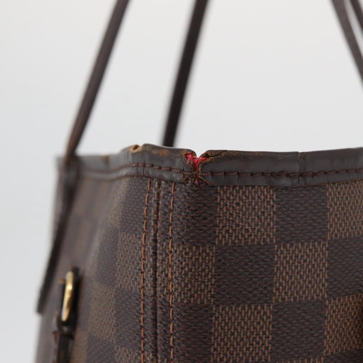 LOUIS VUITTON Damier Azur Neverfull MM Tote Bag N41605 LV Auth 177742