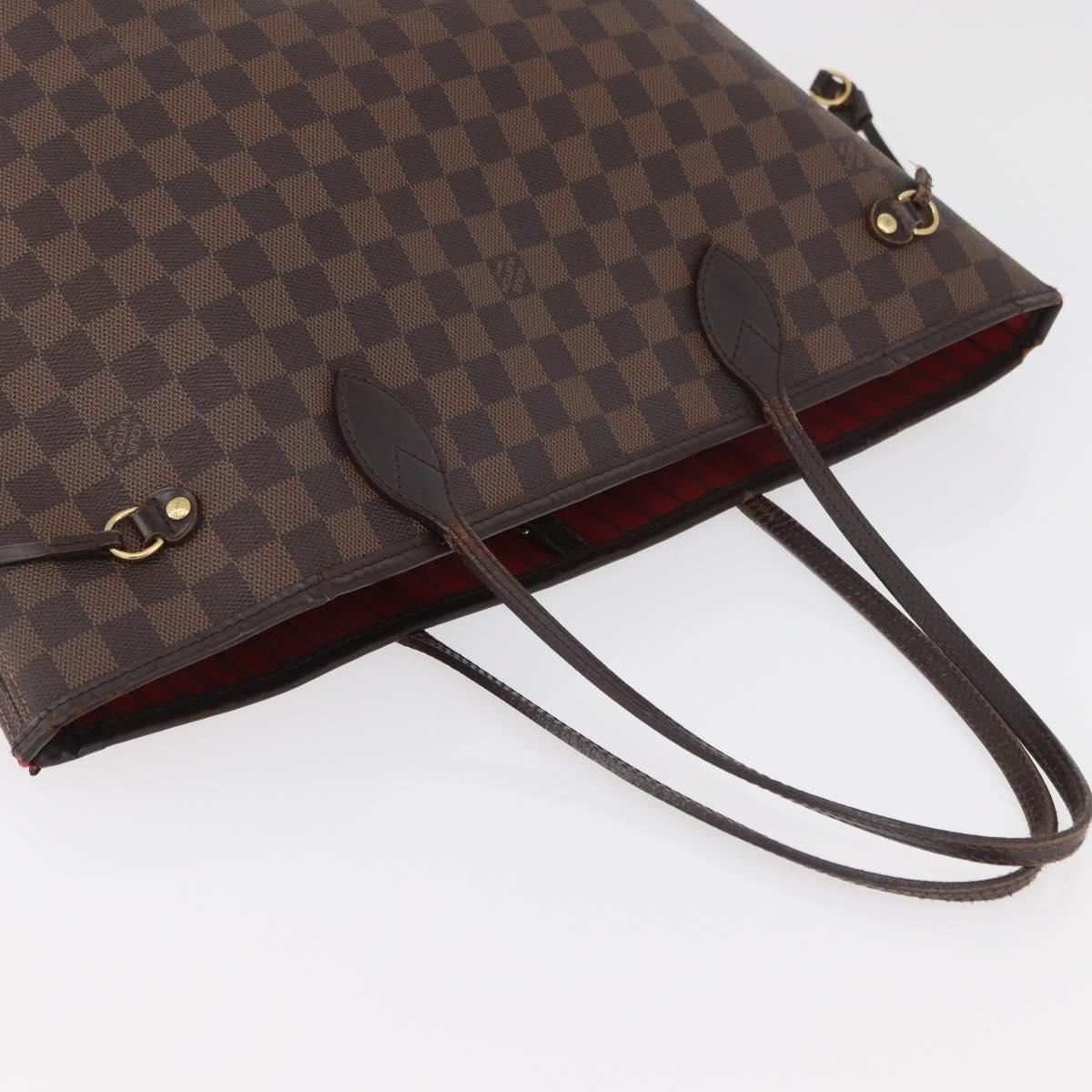 LOUIS VUITTON Damier Azur Neverfull MM Tote Bag N41605 LV Auth 177742