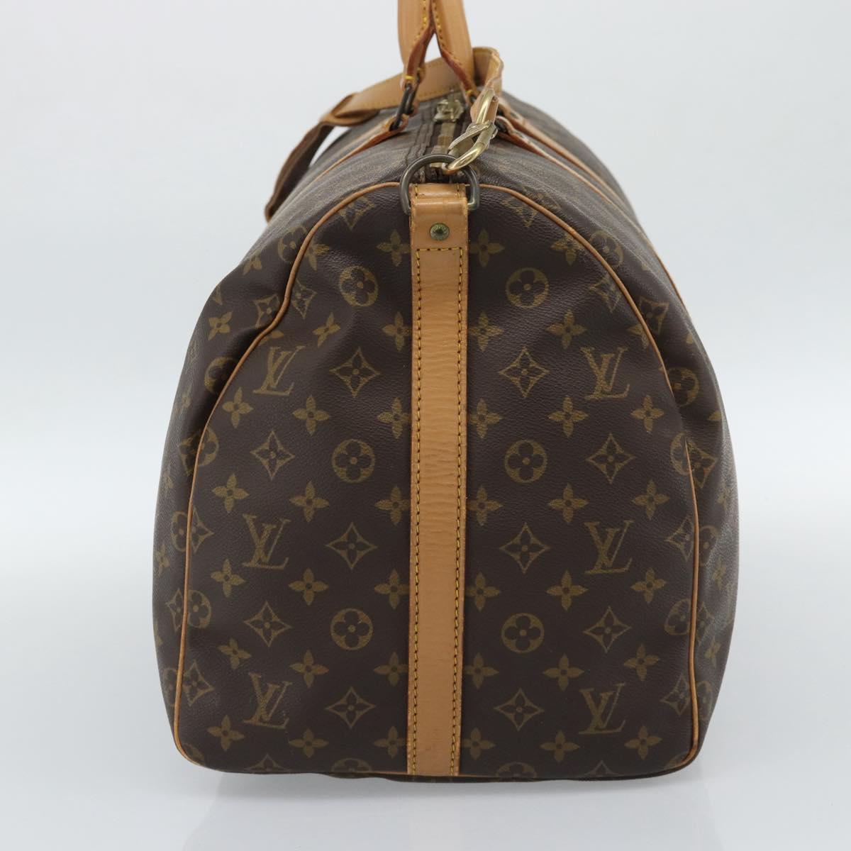 LOUIS VUITTON Monogram Keepall Bandouliere 55 Boston Bag M41414 LV Auth 177780