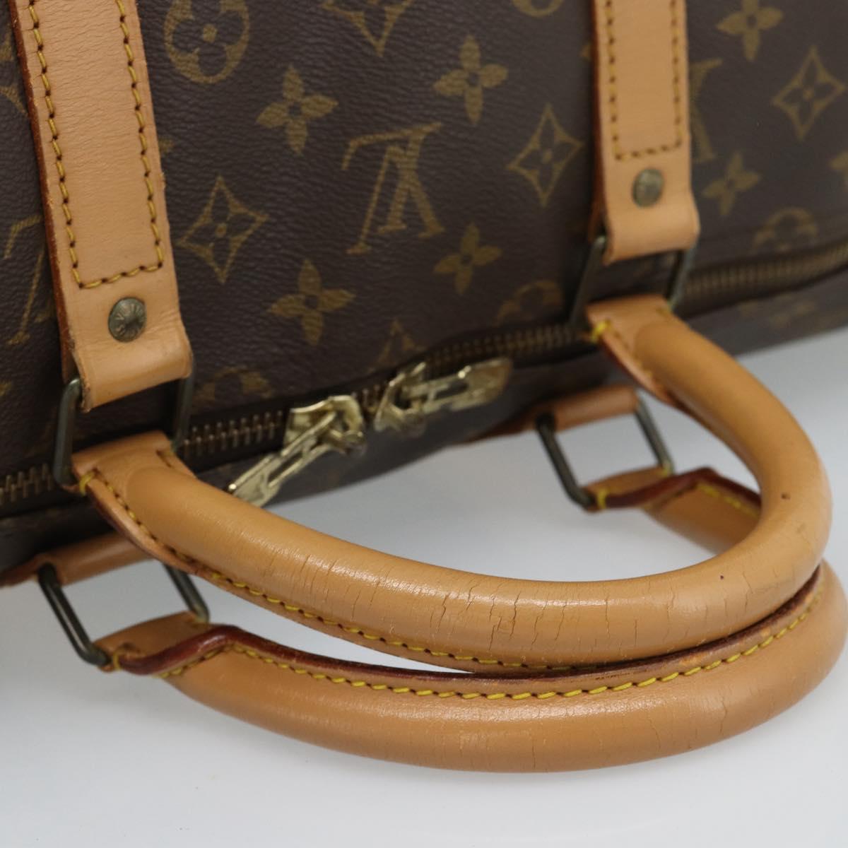 LOUIS VUITTON Monogram Keepall Bandouliere 55 Boston Bag M41414 LV Auth 177780