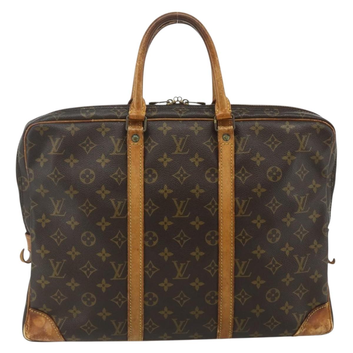 LOUIS VUITTON Monogram Porte Documents Voyage Business Bag M53361 Auth 177781