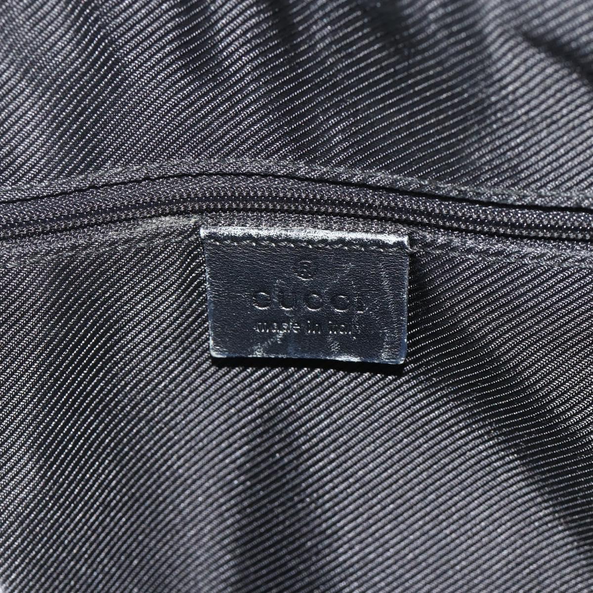 GUCCI GG Canvas Tote Bag Black Gold Auth 177786