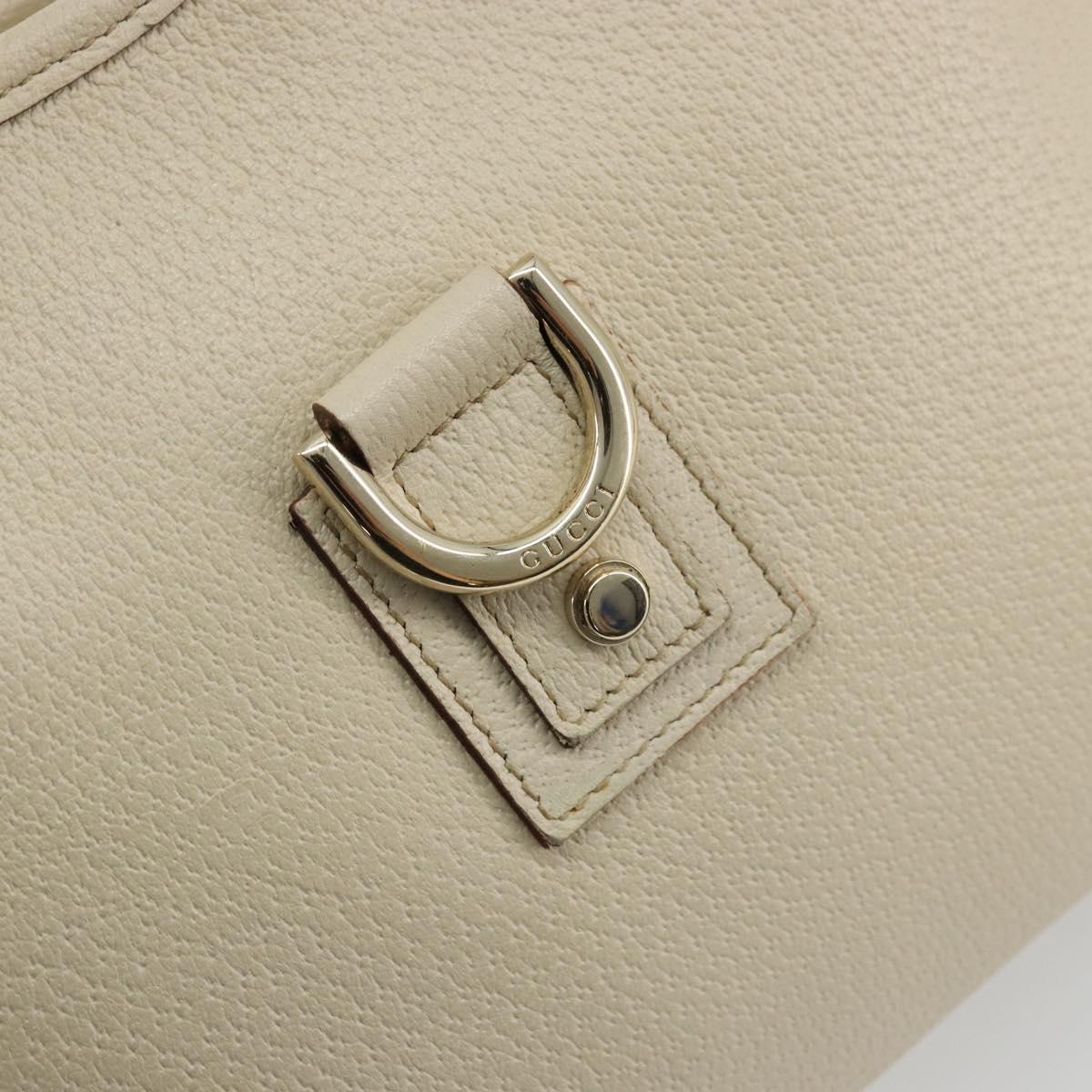 GUCCI Abbey Shoulder Bag Leather Beige Gold 130738 Auth 177798SAV