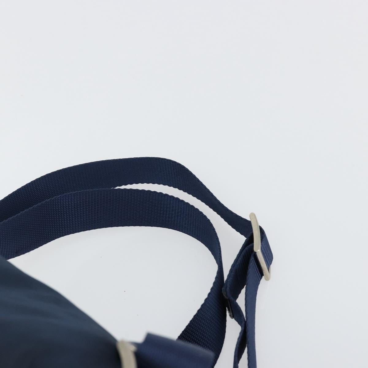 PRADA Backpack Nylon Navy Silver Auth 177799