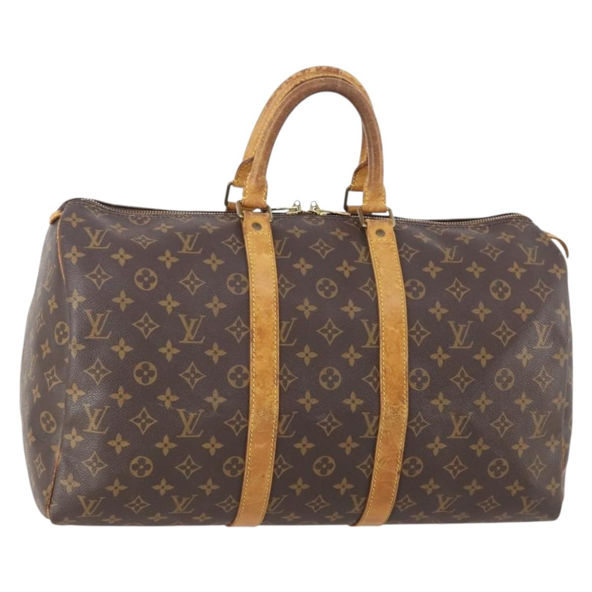 LOUIS VUITTON Monogram Keepall 45 Boston Bag M41428 LV Auth 177808
