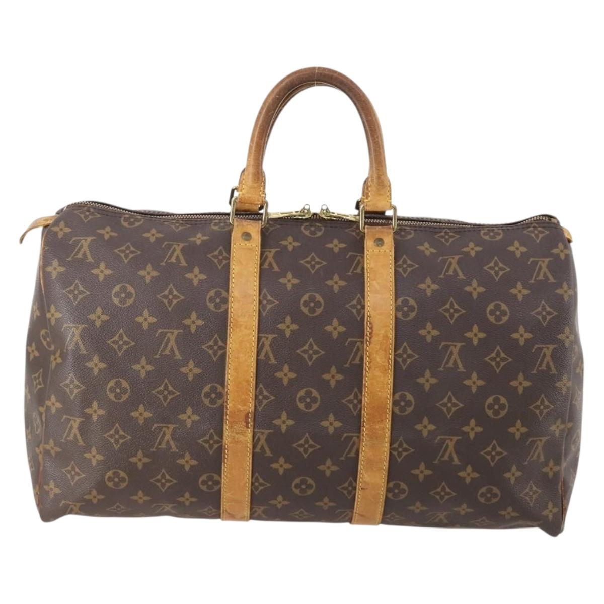 LOUIS VUITTON Monogram Keepall 45 Boston Bag M41428 LV Auth 177808