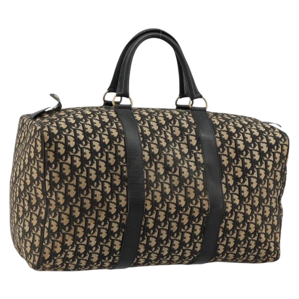Christian Dior Trotter Canvas Boston Bag Navy Auth 177823