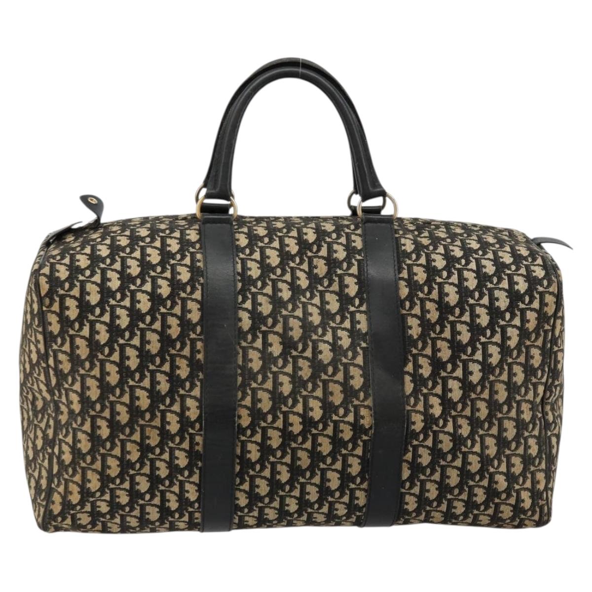 Christian Dior Trotter Canvas Boston Bag Navy Auth 177823