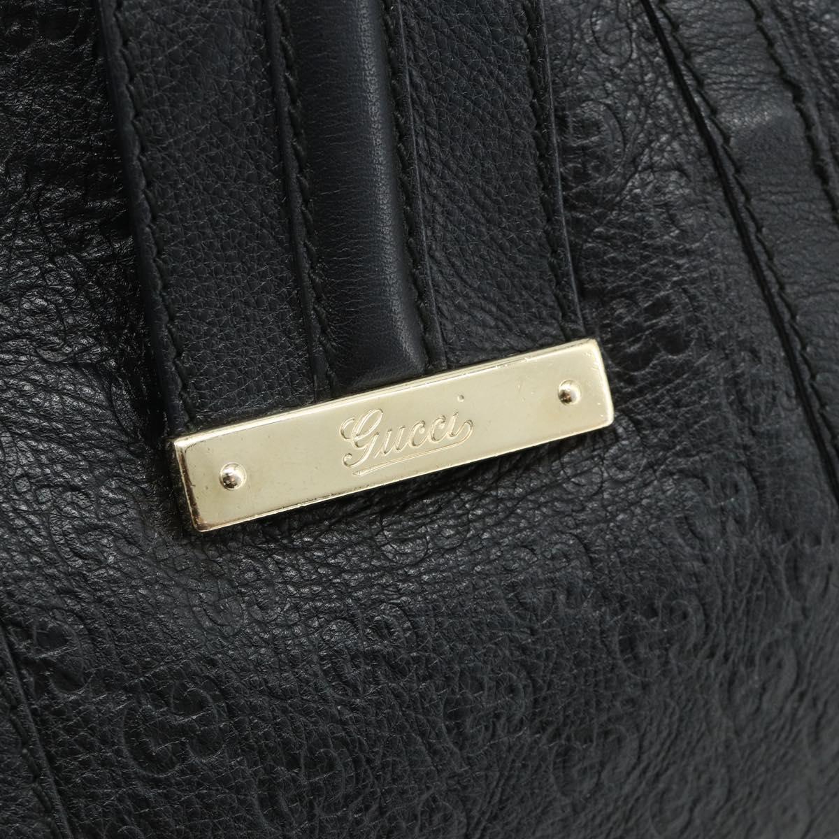 GUCCI GG Canvas Guccissima Tote Bag Leather Black Gold 233609 Auth 177826A