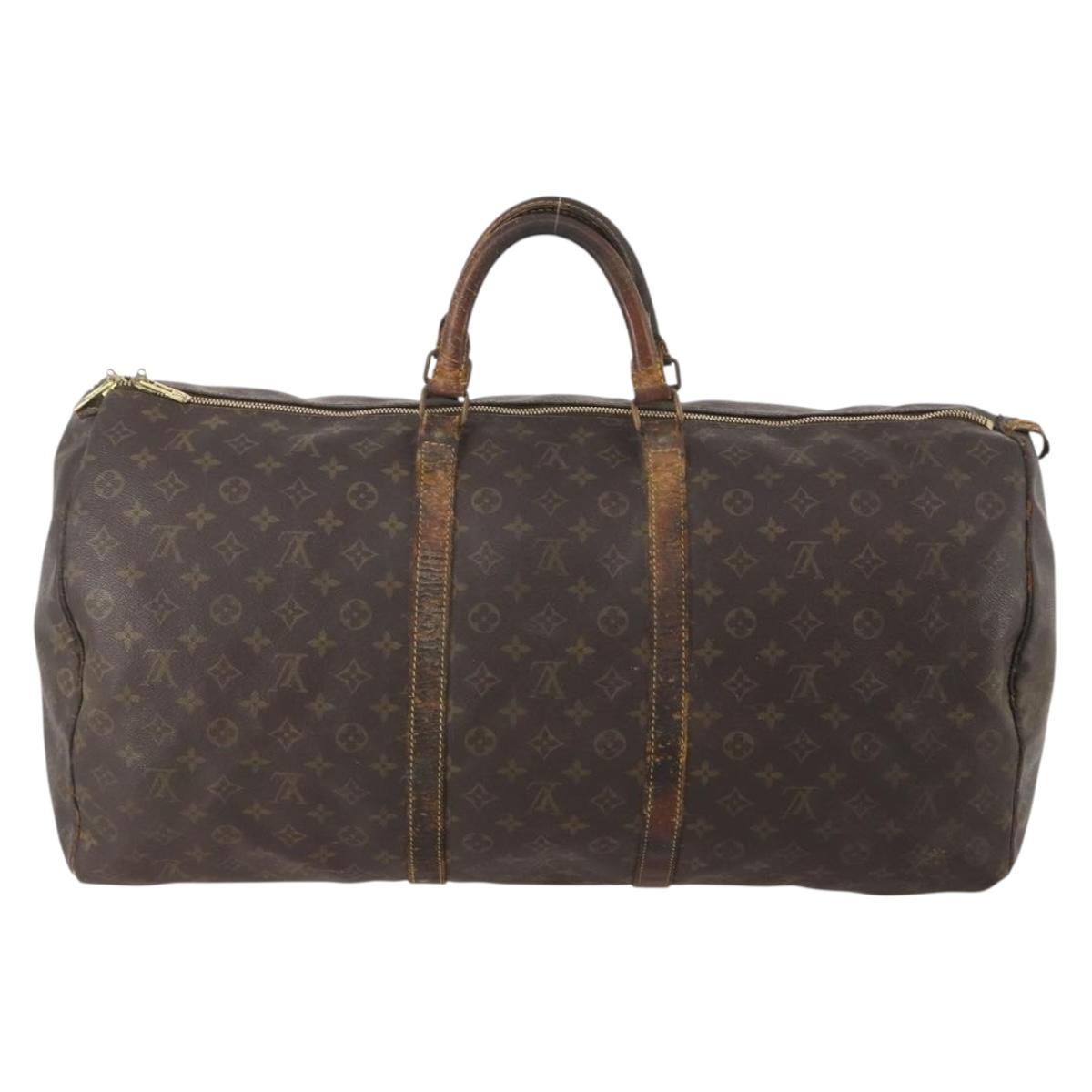LOUIS VUITTON Monogram Keepall 60 Boston Bag M41422 LV Auth 177829