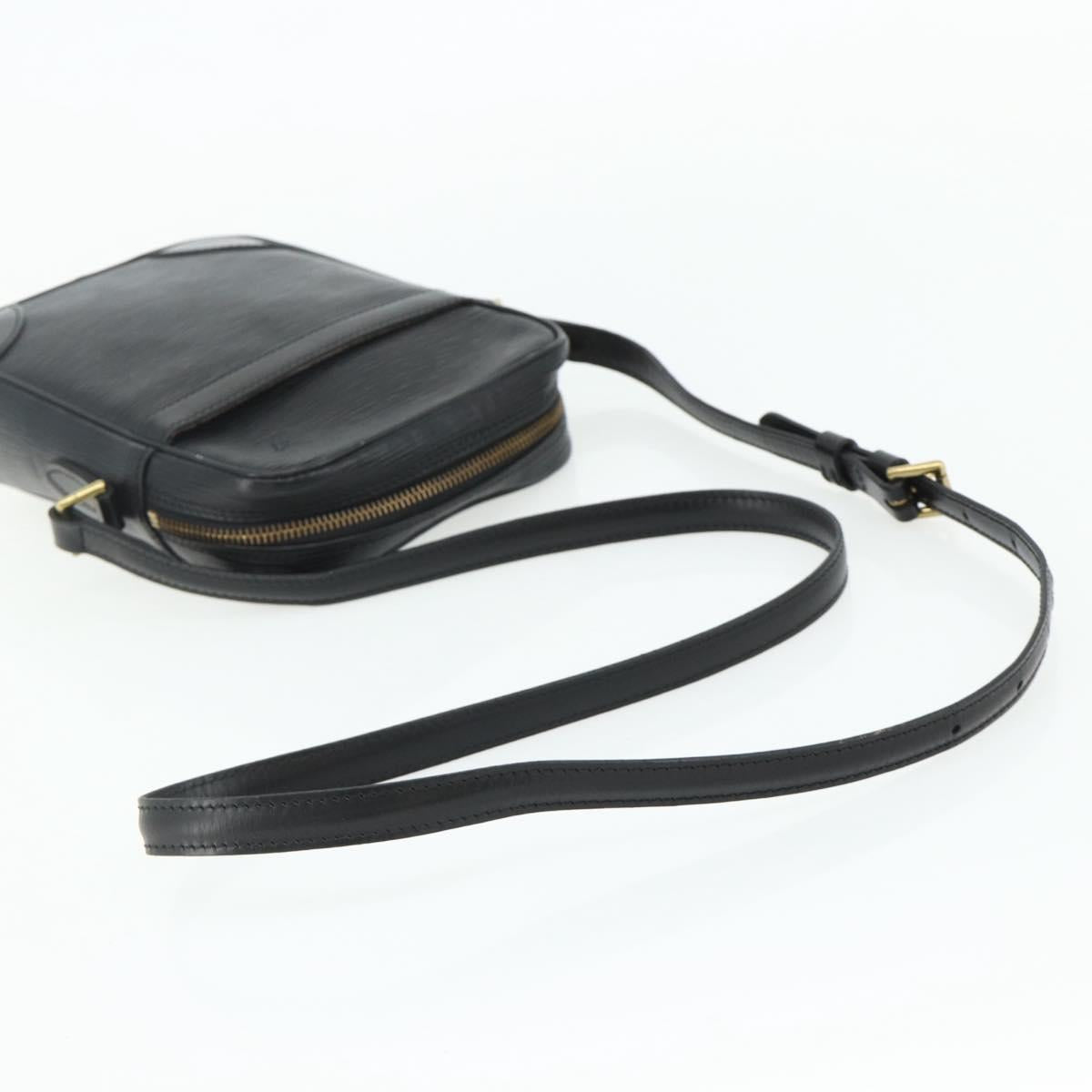 LOUIS VUITTON Epi Danube Shoulder Bag Black M45632 LV Auth 177835A