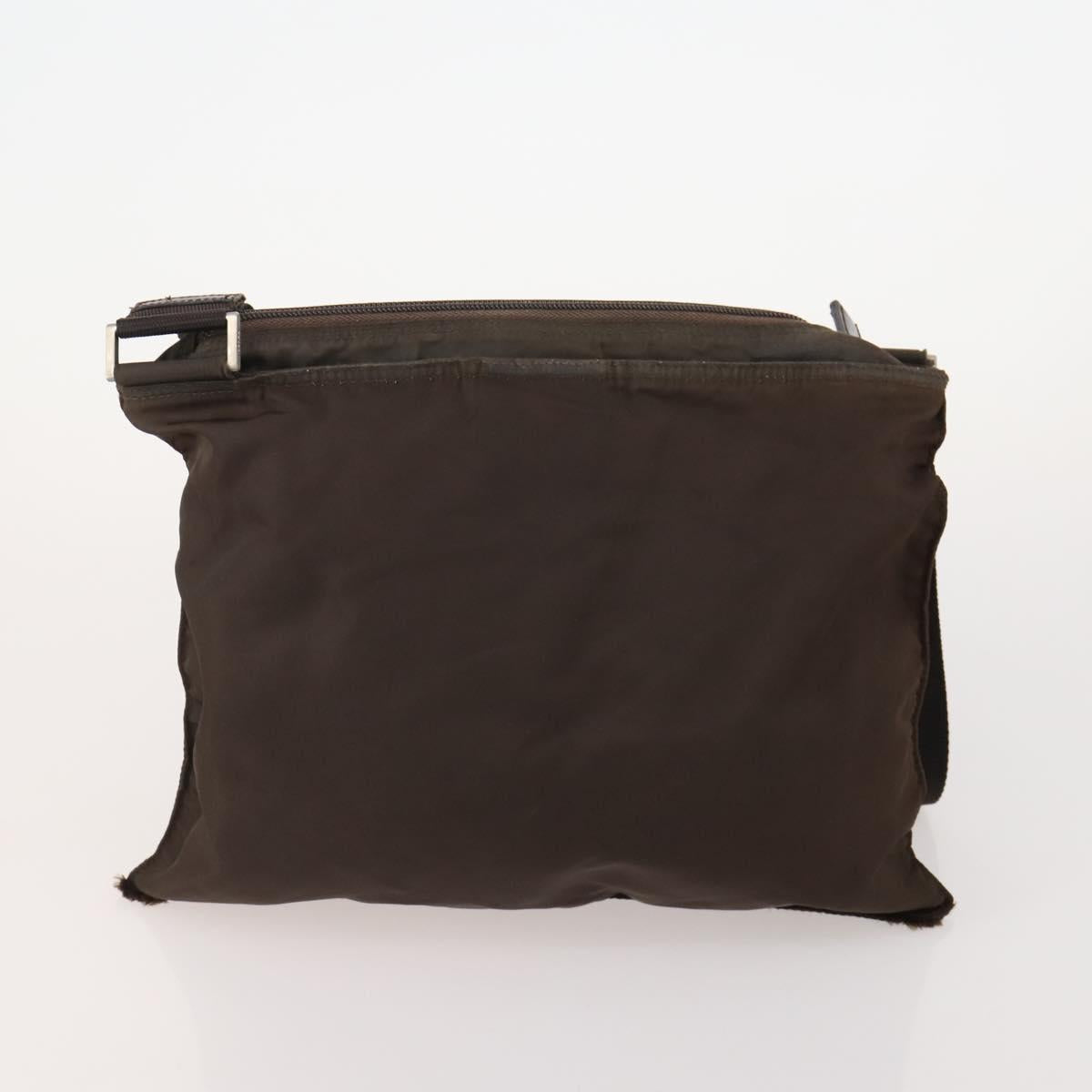LOEWE PRADA Shoulder Bag Suede Nylon 4 Set Brown Navy blue Auth 177843