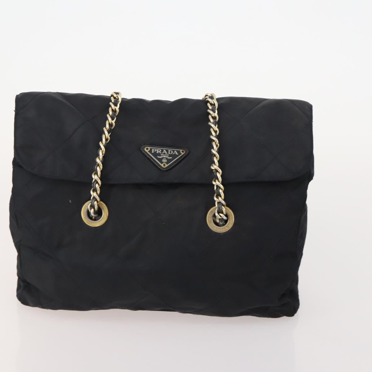 LOEWE PRADA Shoulder Bag Suede Nylon 4 Set Brown Navy blue Auth 177843