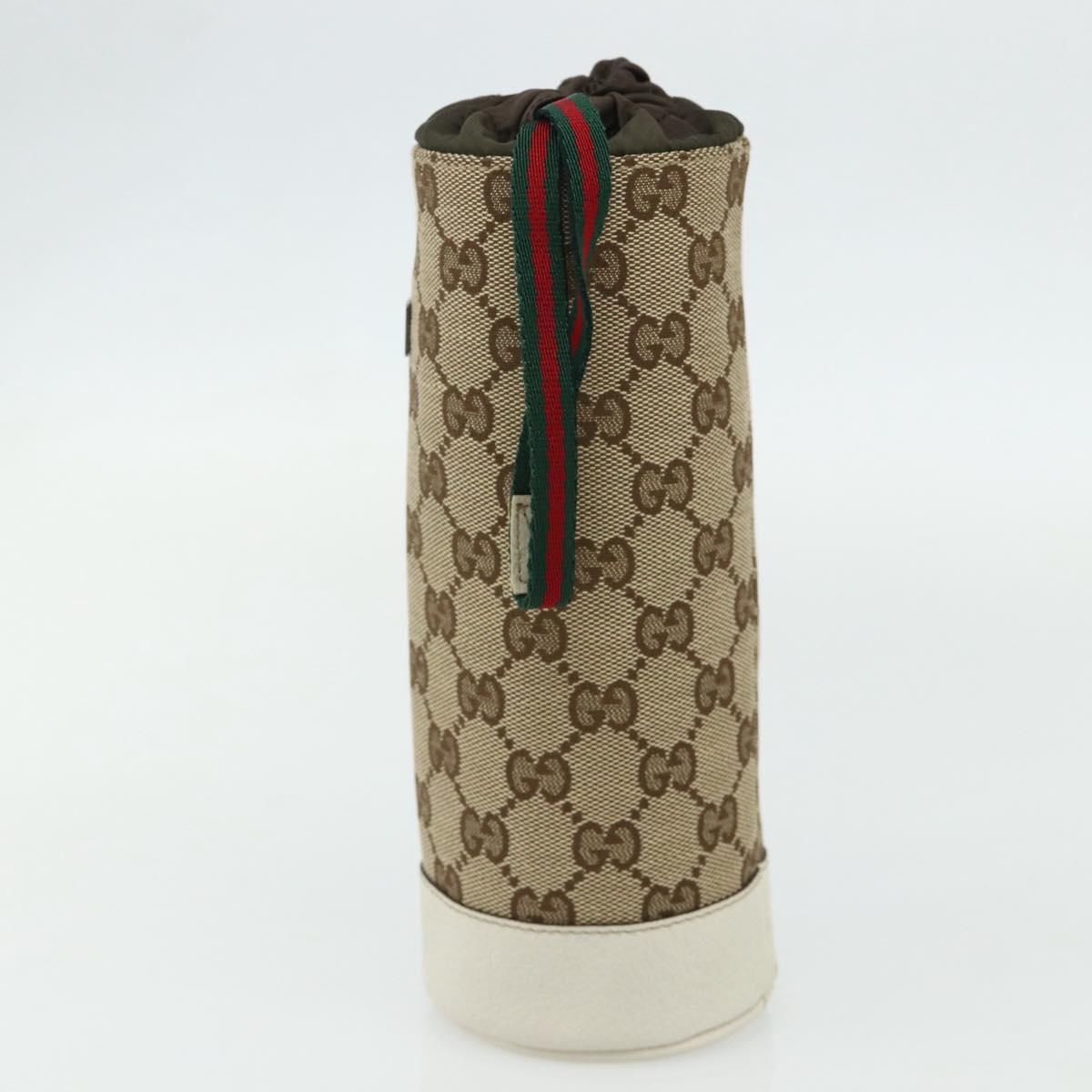 GUCCI GG Canvas Bottle Case Beige Auth 177865A