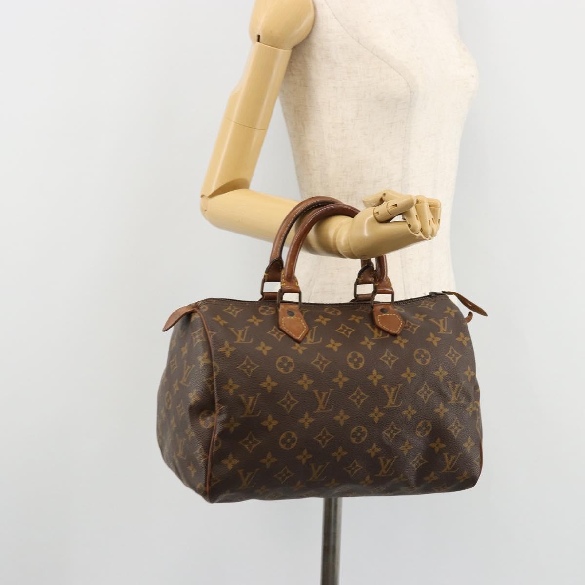 LOUIS VUITTON Monogram Speedy 30 Hand Bag M41526 LV Auth 177891