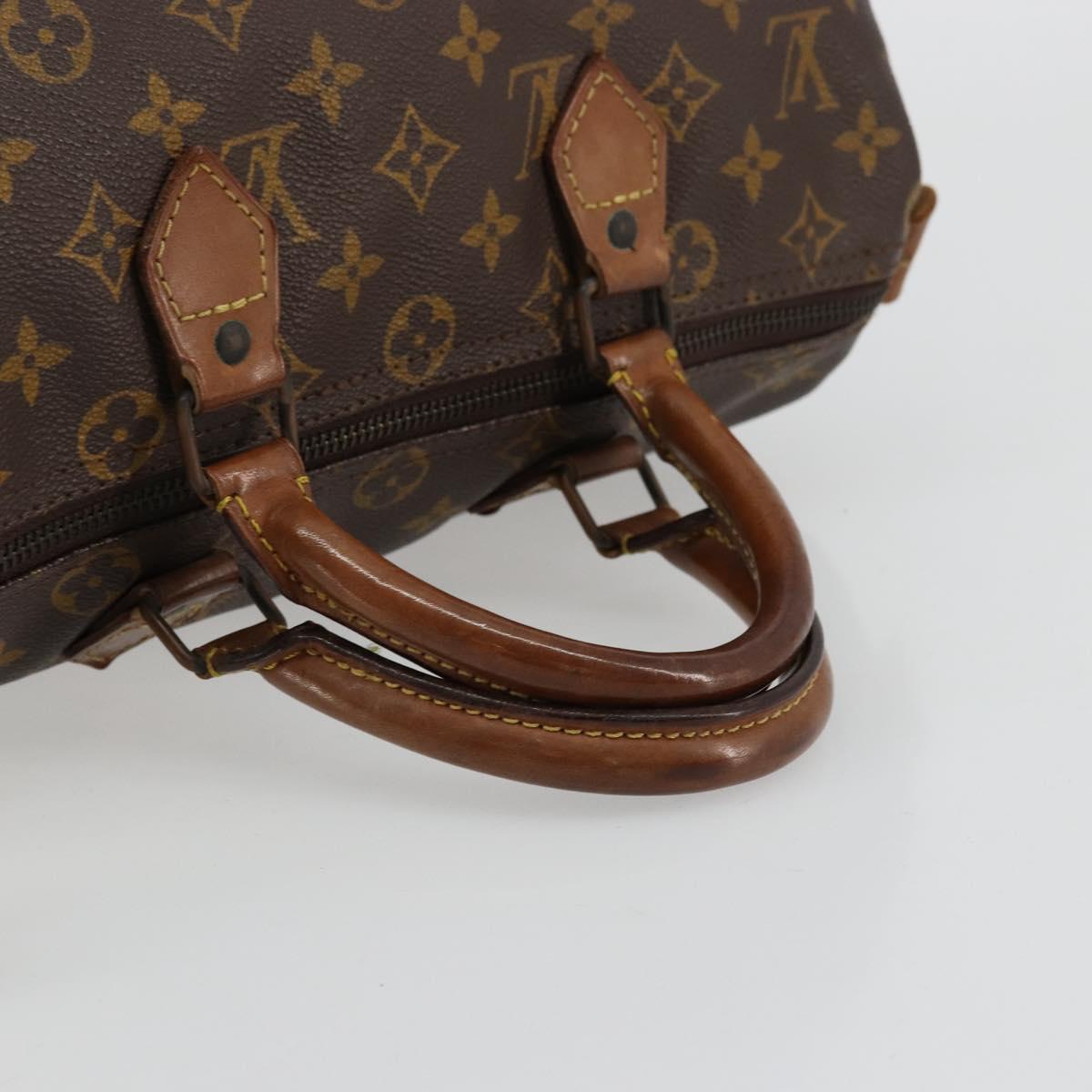LOUIS VUITTON Monogram Speedy 30 Hand Bag M41526 LV Auth 177891