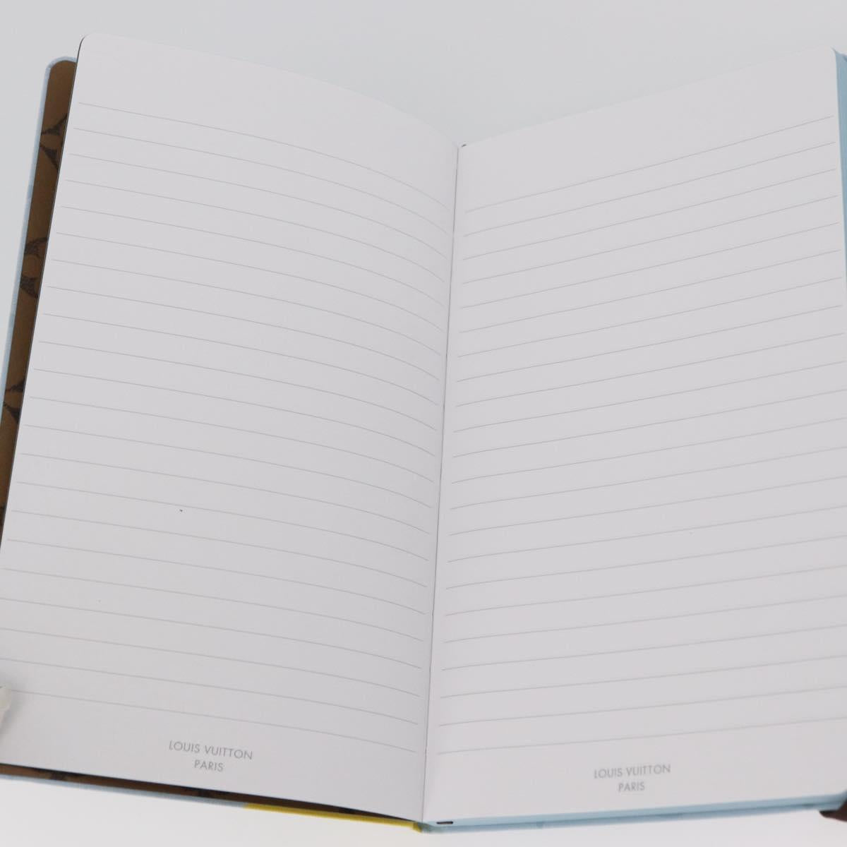 LOUIS VUITTON Monogram Notebook MM Jane Note Cover Blue GI1119 LV Auth 177915A