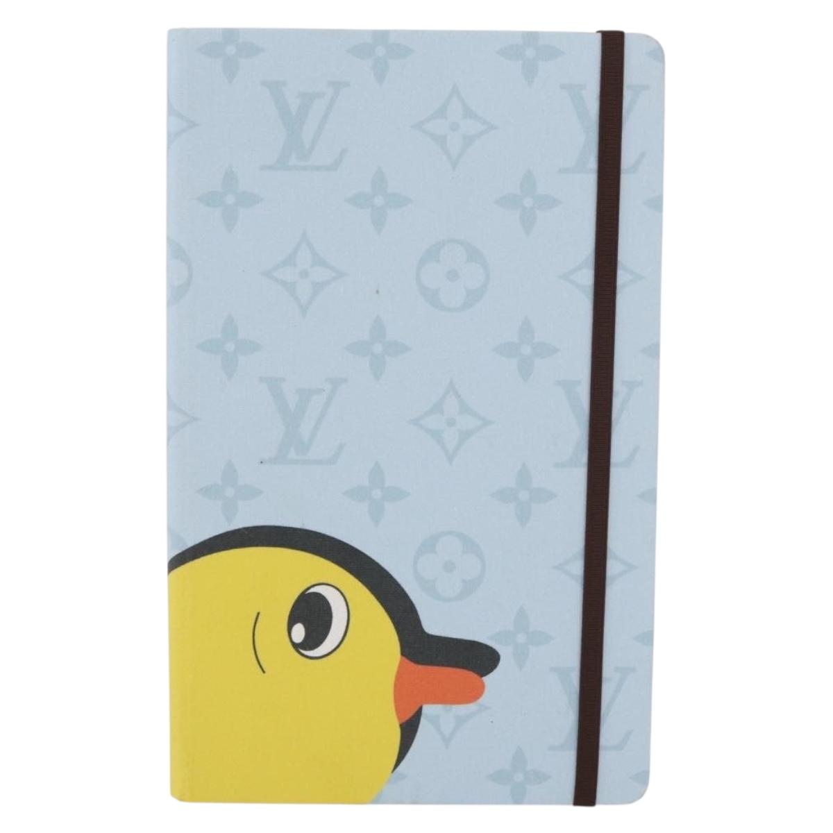 LOUIS VUITTON Monogram Notebook MM Jane Note Cover Blue GI1119 LV Auth 177915A