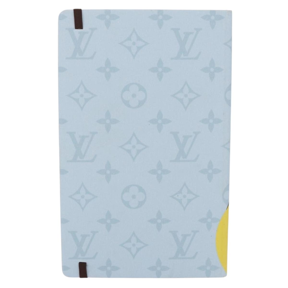 LOUIS VUITTON Monogram Notebook MM Jane Note Cover Blue GI1119 LV Auth 177915A