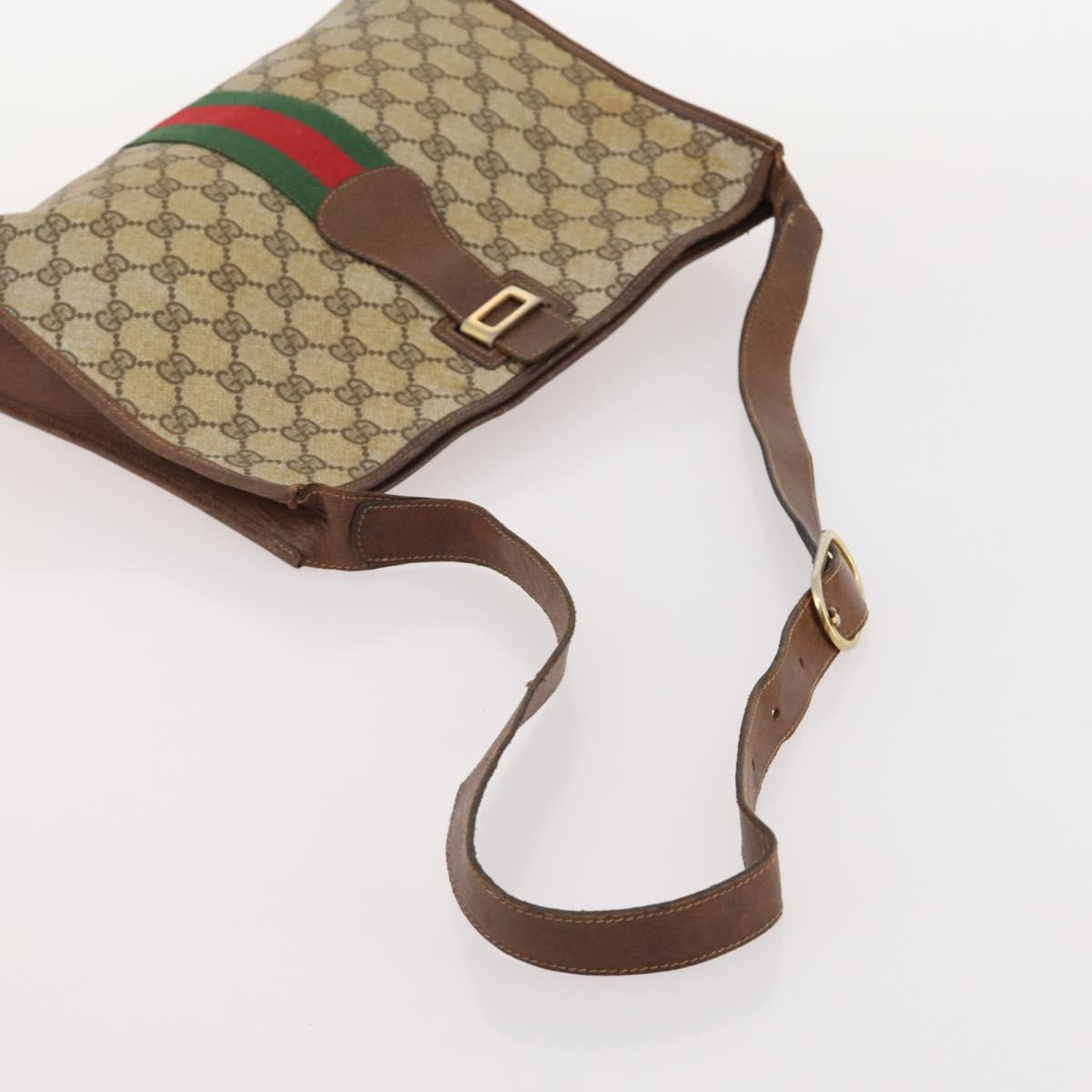 GUCCI GG Supreme Micro GG Supreme Web Sherry Line Bag PVC 4 Set Auth 177931