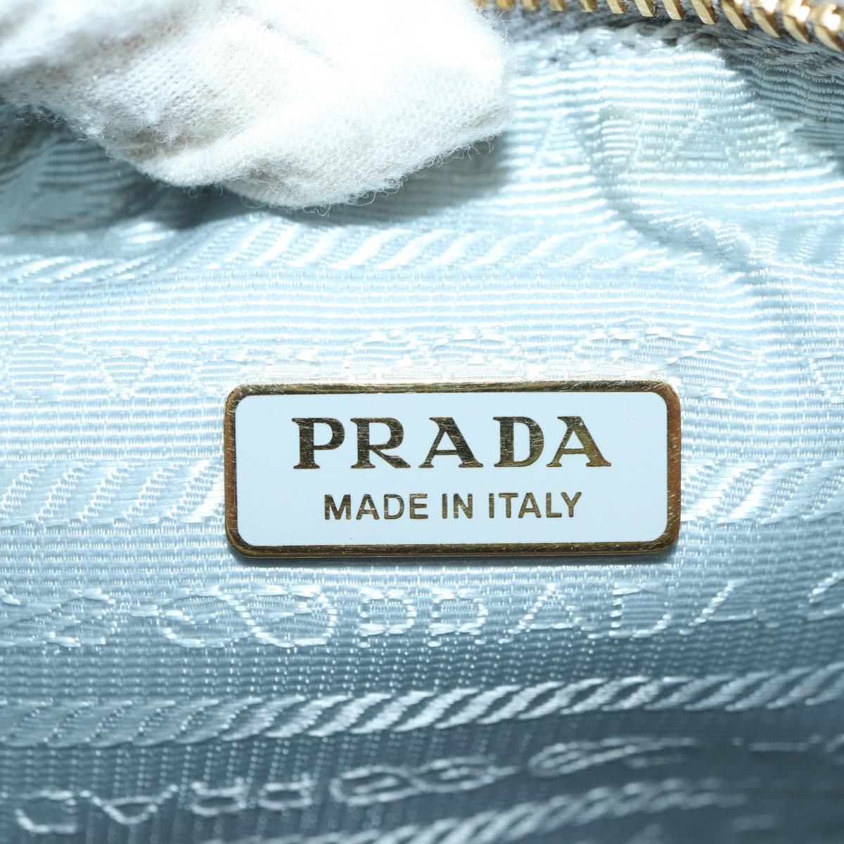 PRADA Shoulder Bag Mouton 3way Gray Gold Auth 177976SM