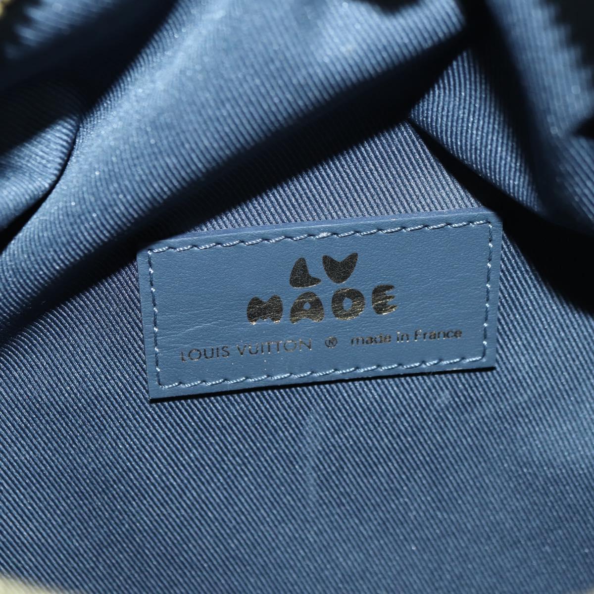 LOUIS VUITTON Monogram Denim Drip Japanese Cruiser Bag Blue M45970 Auth 177977SM