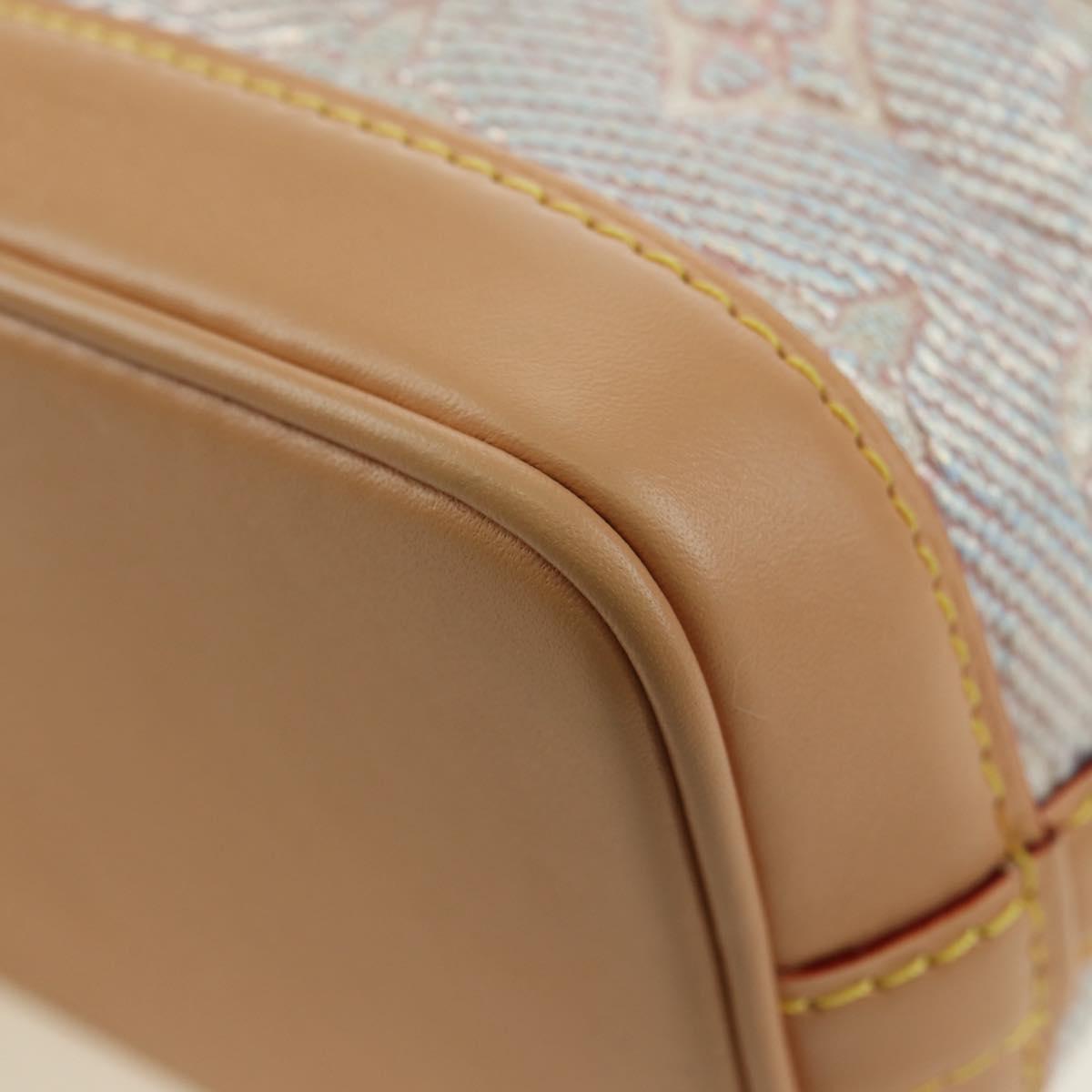 LOUIS VUITTON monogram laminated Jacquard Nano Noe Bag Pink M82427 Auth 177989SM