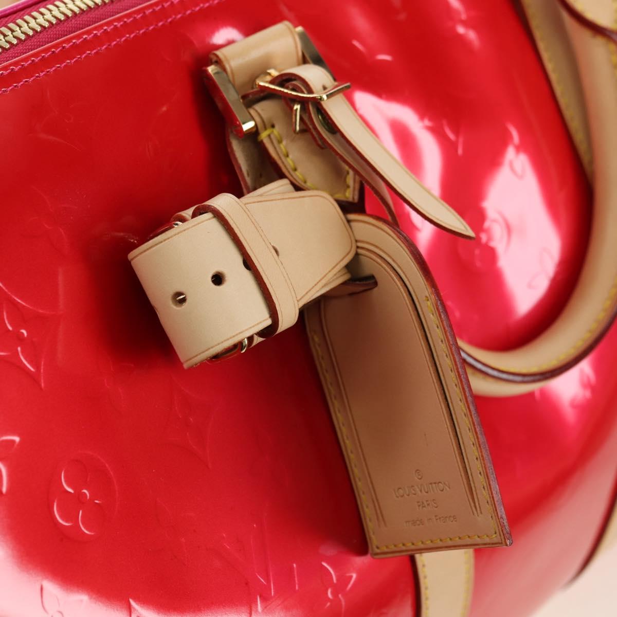 LOUIS VUITTON Monogram Vernis Mercer Boston Bag Fusha Pink LV Auth 177997SAV