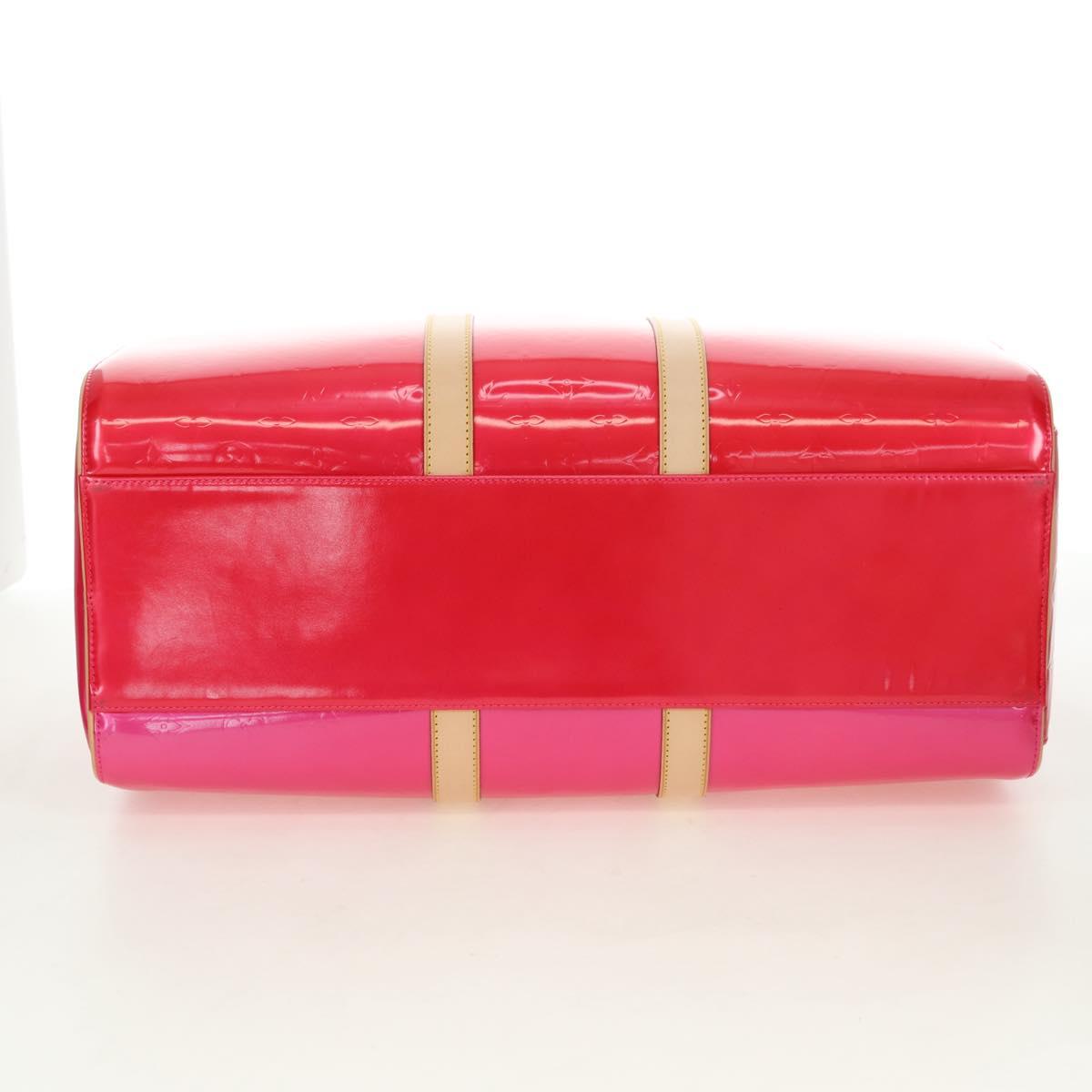 LOUIS VUITTON Monogram Vernis Mercer Boston Bag Fusha Pink LV Auth 177997SAV