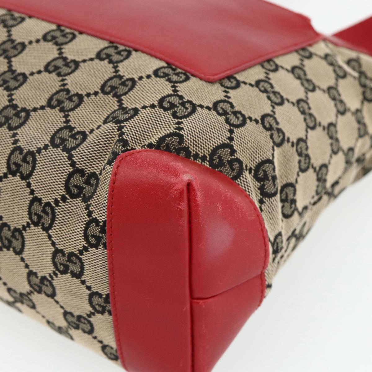 GUCCI GG Canvas Tote Bag Navy Silver 019 0402 3754 Auth 178006