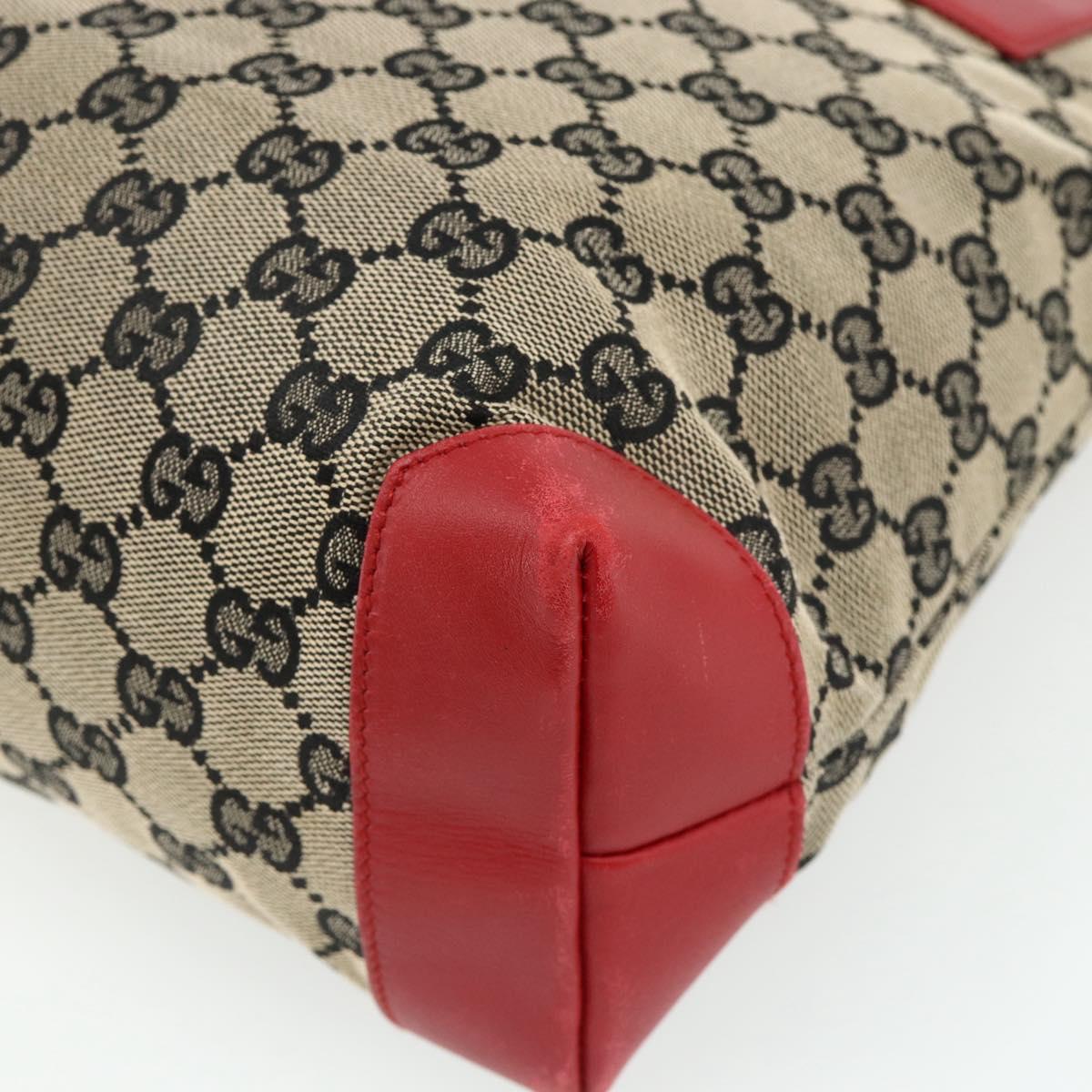 GUCCI GG Canvas Tote Bag Navy Silver 019 0402 3754 Auth 178006