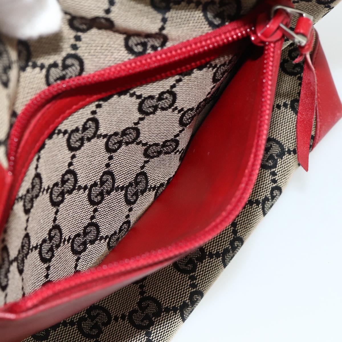 GUCCI GG Canvas Tote Bag Navy Silver 019 0402 3754 Auth 178006