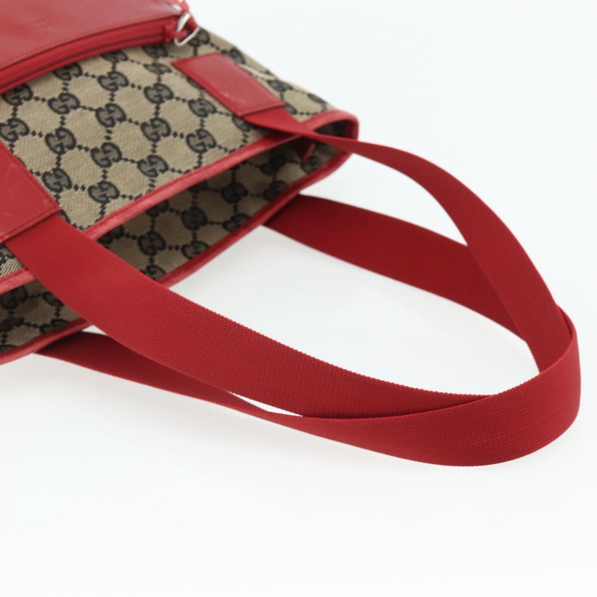 GUCCI GG Canvas Tote Bag Navy Silver 019 0402 3754 Auth 178006