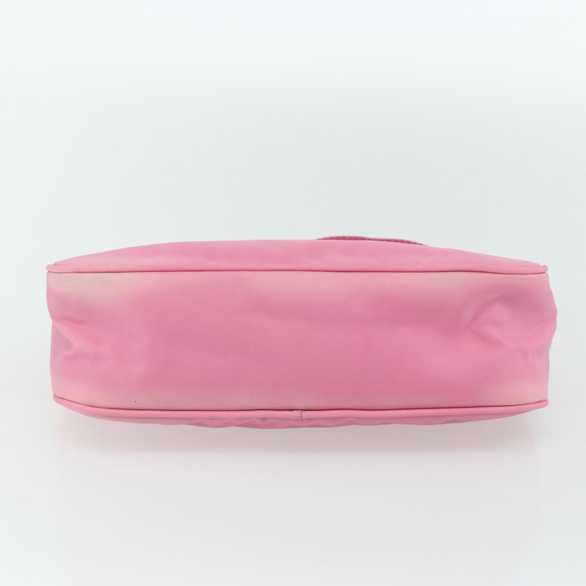 PRADA Accessory Pouch Nylon Pink Silver Auth 178018