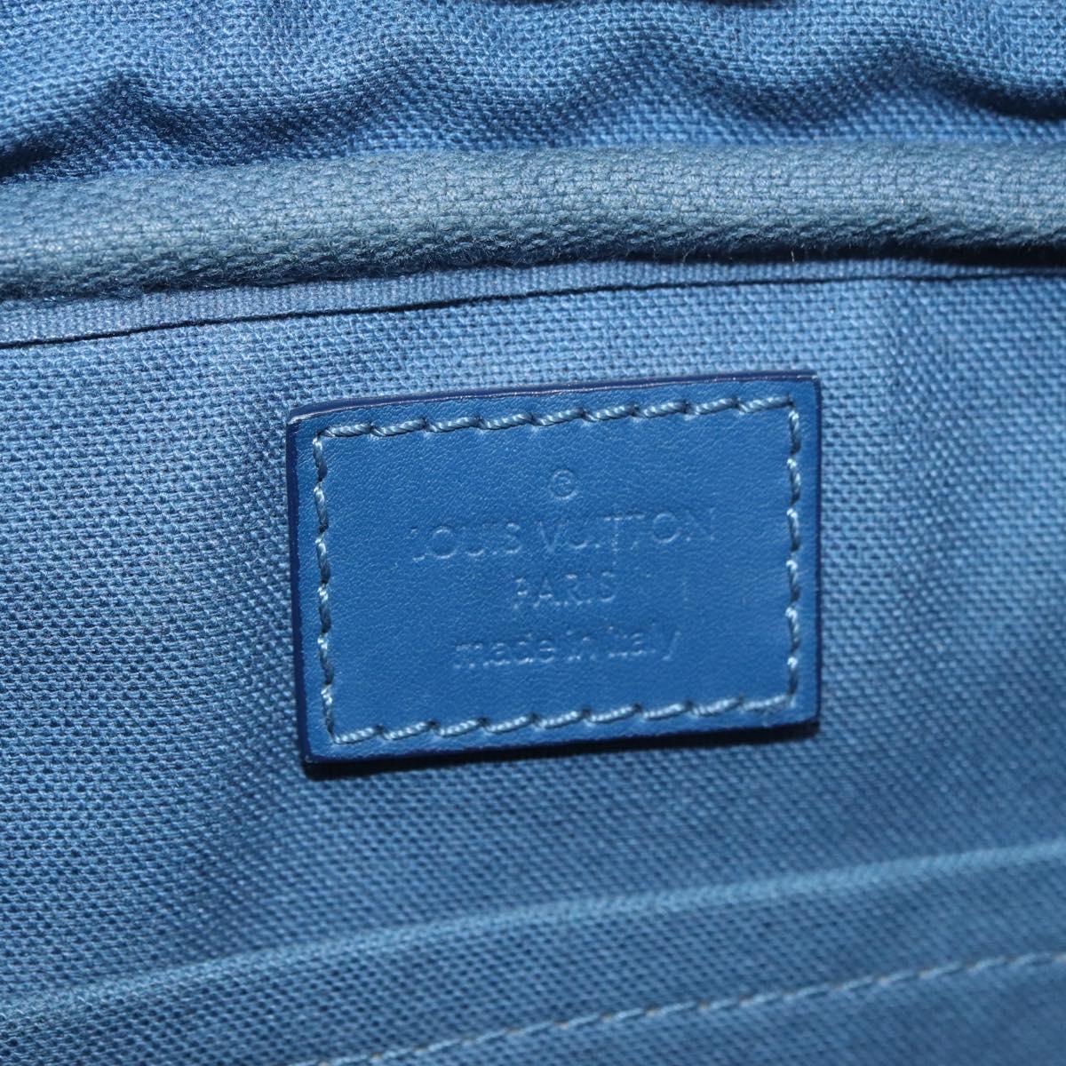 LOUIS VUITTON Damier Infini Ambreil Bag Leather Blue N41354 LV Auth 178019A