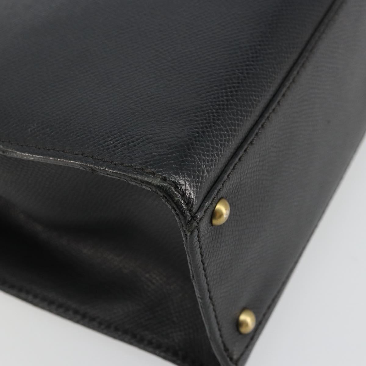 CHANEL Tote Bag Caviar Skin Black Gold CC Auth 178022