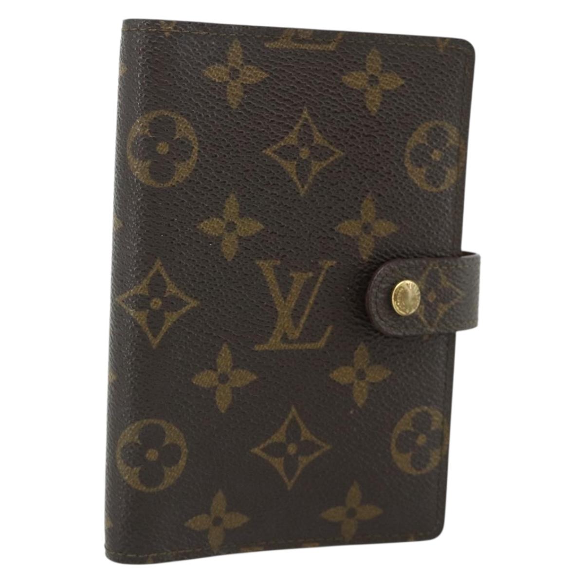 LOUIS VUITTON Monogram Agenda PM Day Planner Cover R20005 LV Auth 178029