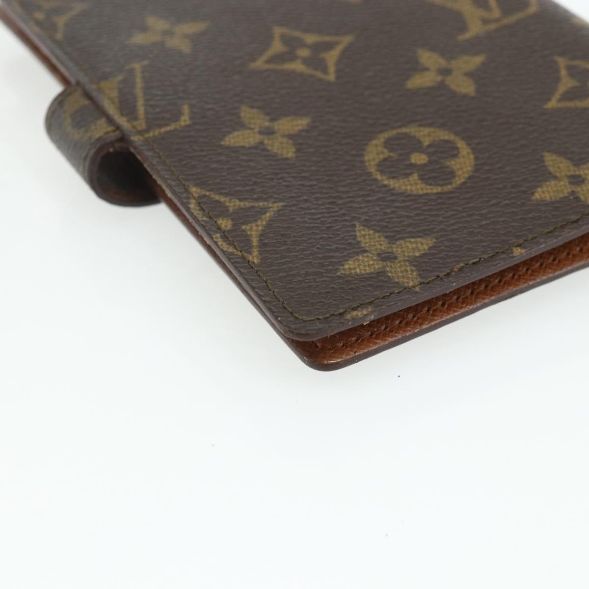 LOUIS VUITTON Monogram Agenda PM Day Planner Cover R20005 LV Auth 178029