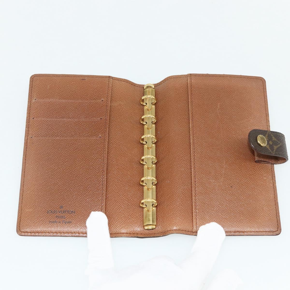 LOUIS VUITTON Monogram Agenda PM Day Planner Cover R20005 LV Auth 178029