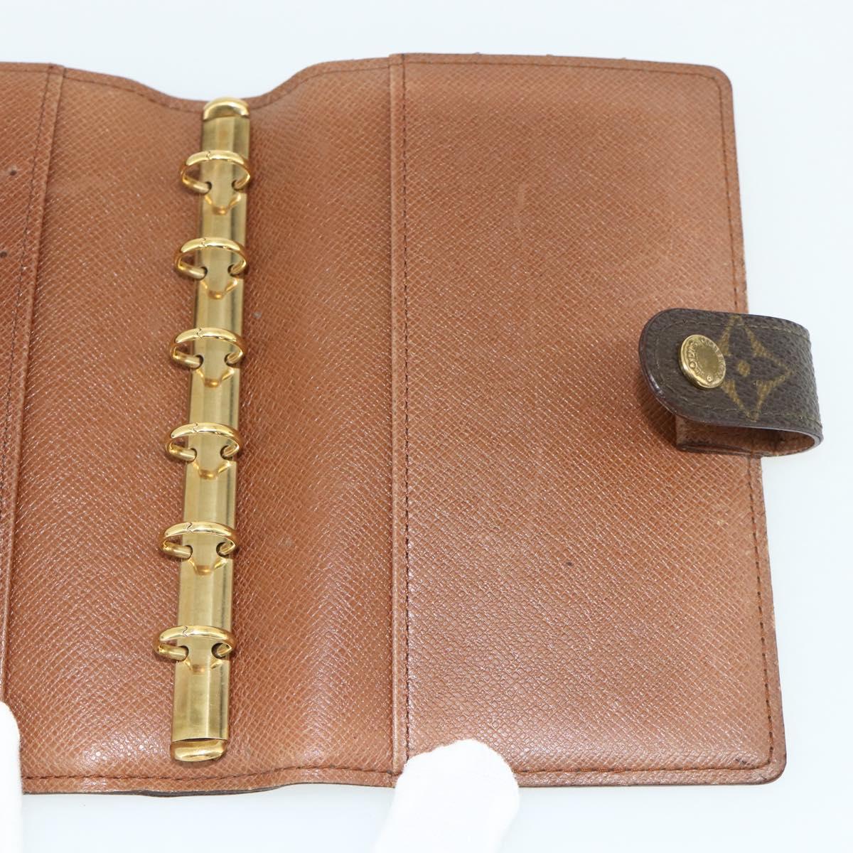 LOUIS VUITTON Monogram Agenda PM Day Planner Cover R20005 LV Auth 178029