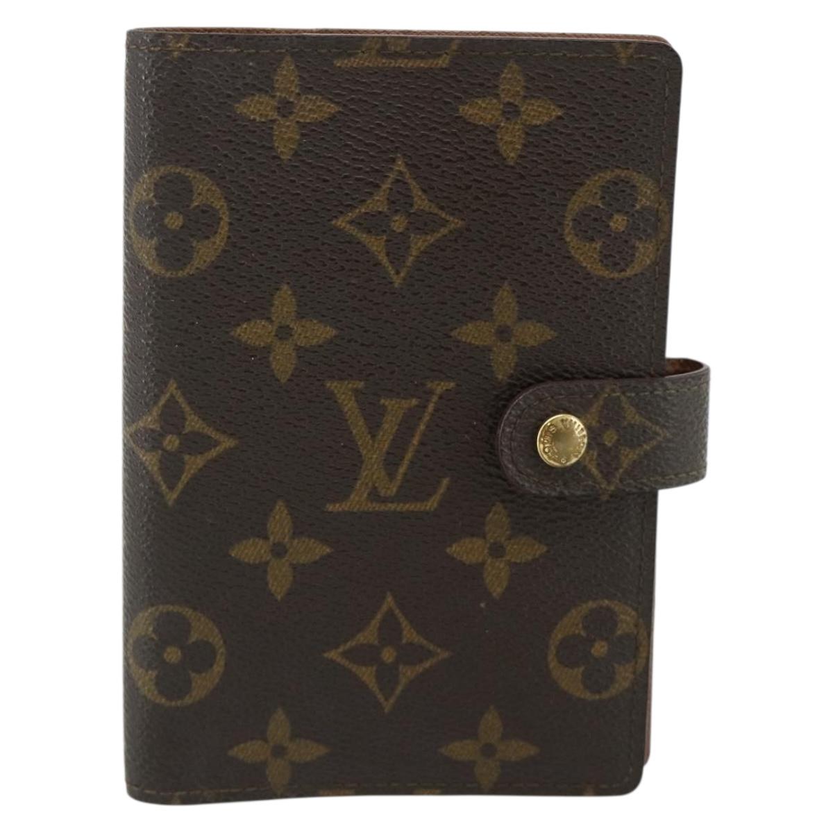 LOUIS VUITTON Monogram Agenda PM Day Planner Cover R20005 LV Auth 178029
