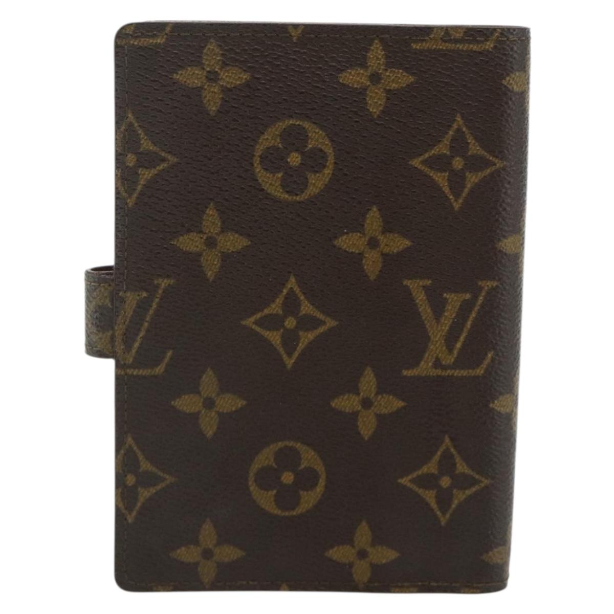LOUIS VUITTON Monogram Agenda PM Day Planner Cover R20005 LV Auth 178029