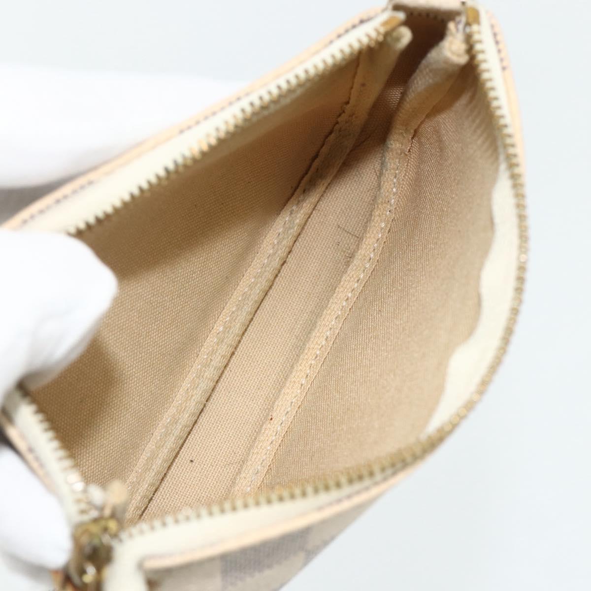 LOUIS VUITTON Damier Azur Mini Pochette Accessoires Pouch N63005 LV Auth 178031