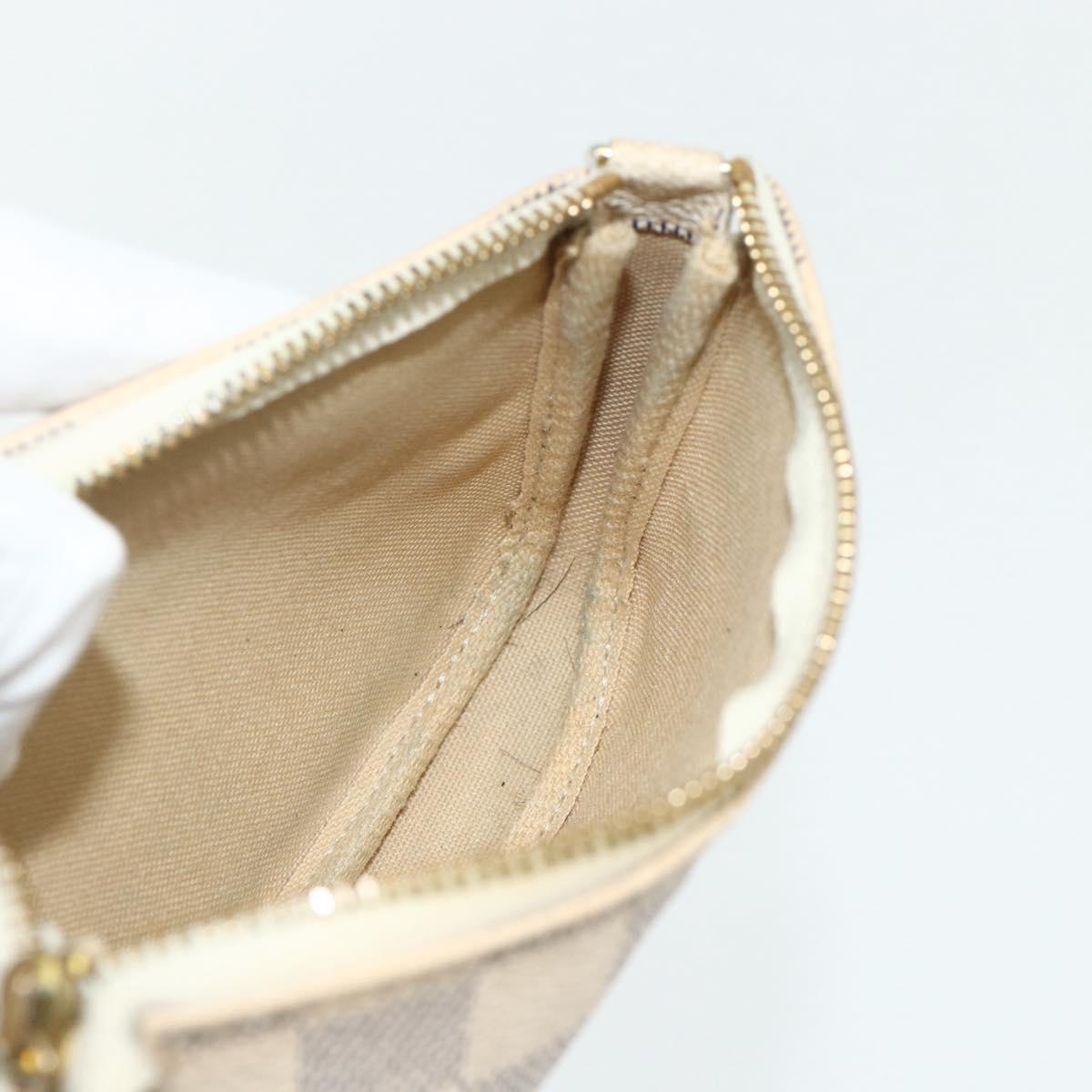 LOUIS VUITTON Damier Azur Mini Pochette Accessoires Pouch N63005 LV Auth 178031