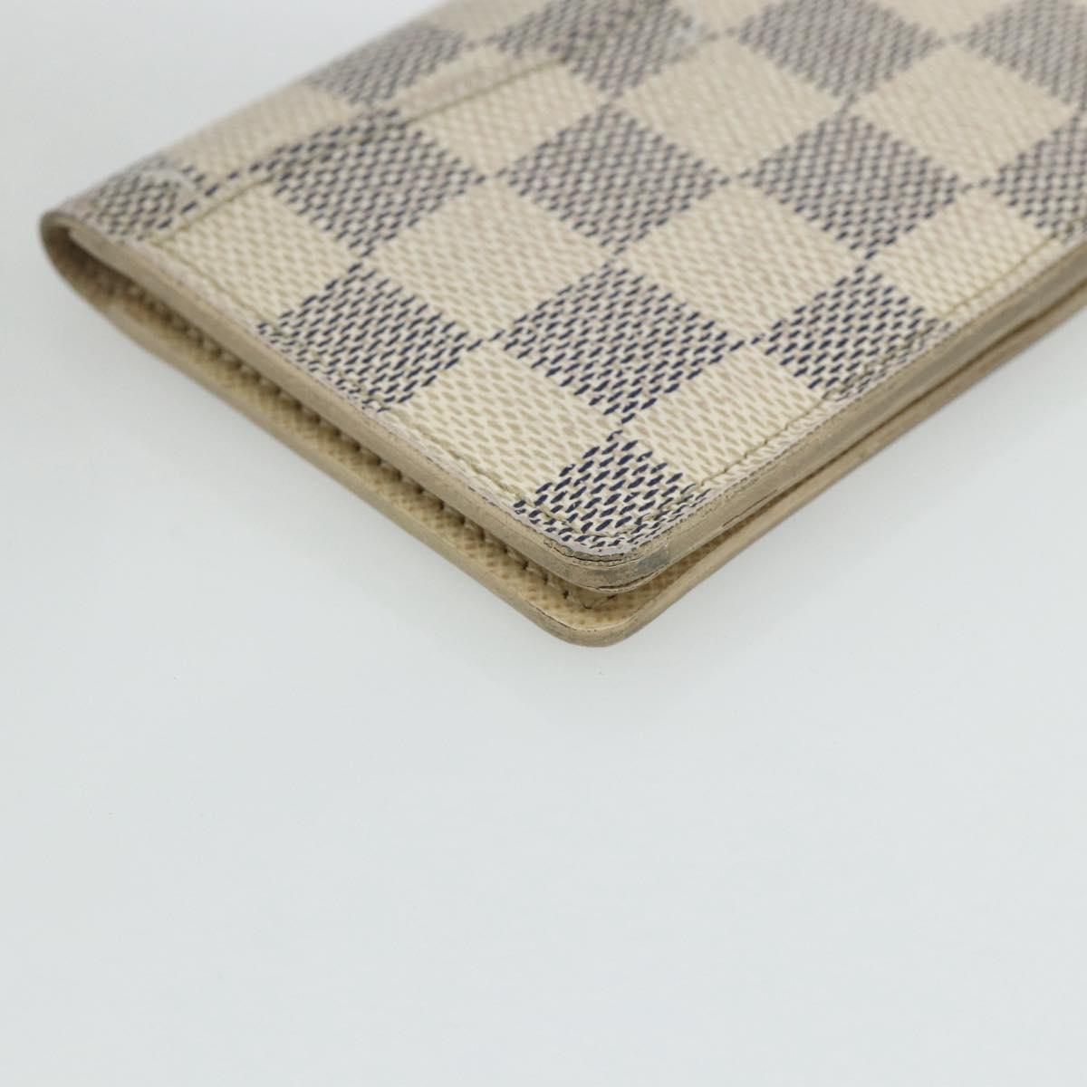 LOUIS VUITTON Damier Azur Organizer Dupoch Card Case N61727 LV Auth 178032A