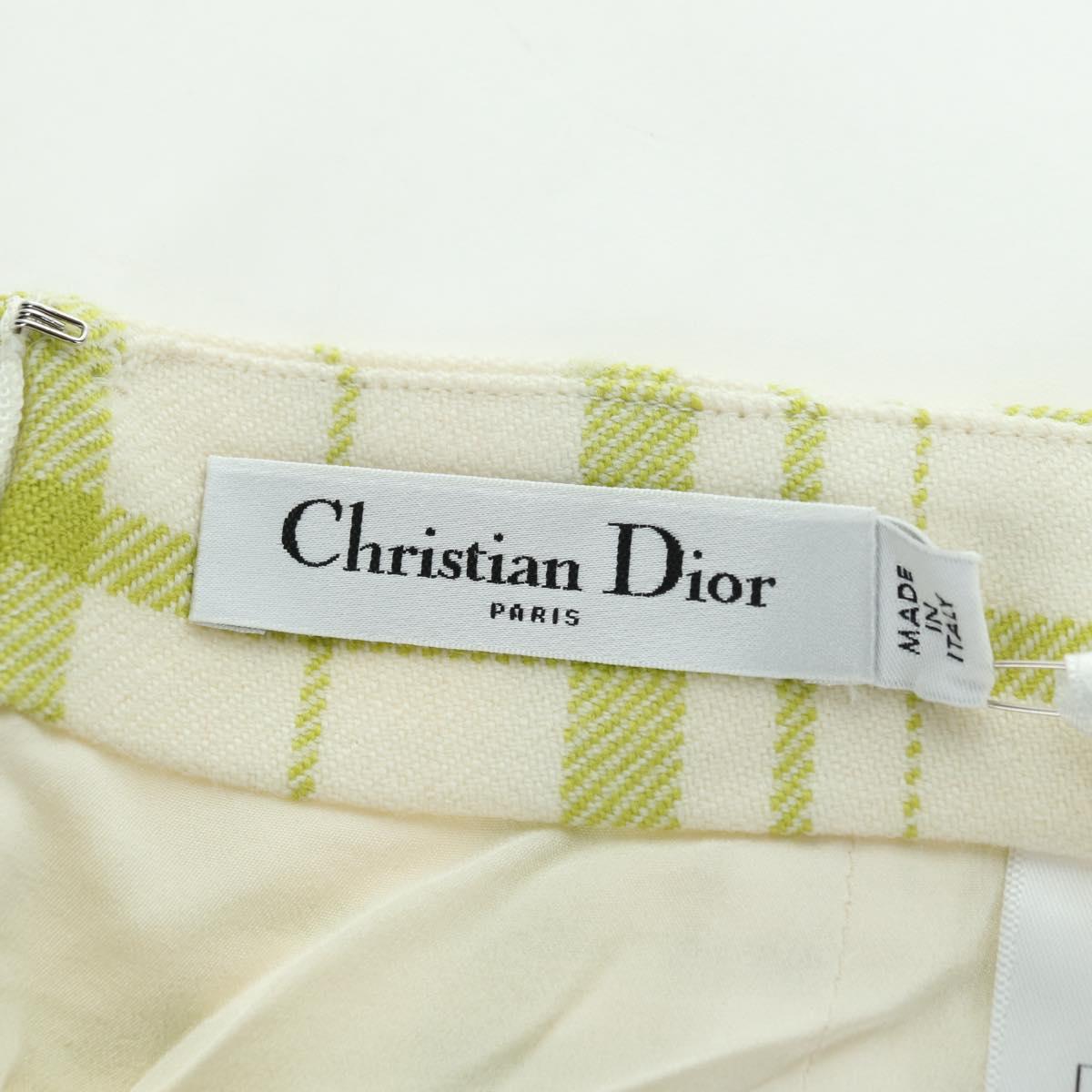 Christian Dior Skirt Wool Green Auth 178033A