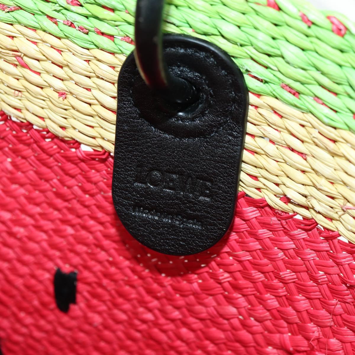 LOEWE Watermelon Tote Bag Raffia 2way Red Auth 178041SM